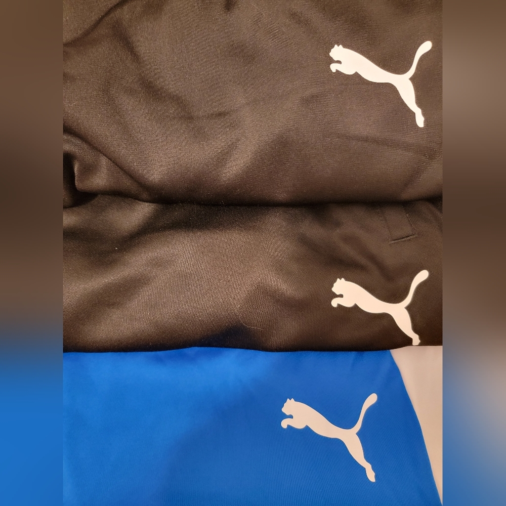 NWT Puma Black/White LIGA Training Pants (2) and Electric Blue Short (1) Size XL